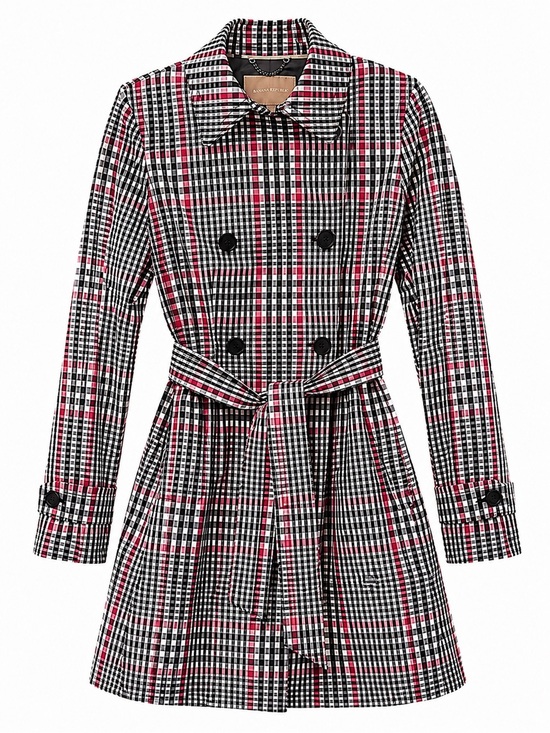 Banana Republic Jackets & Blazers - Banana Republic Women’s S Plaid Trench Coat Belted Cotton Double Breasted